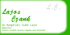 lajos czank business card